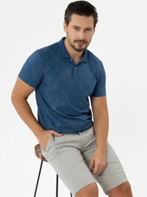 Koszulka polo z wzorem O-KOBALT Volcano