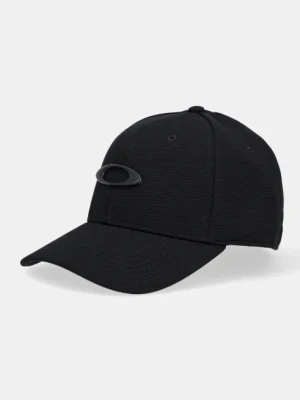 Oakley czapka z daszkiem kolor czarny z aplikacją 911545.01W