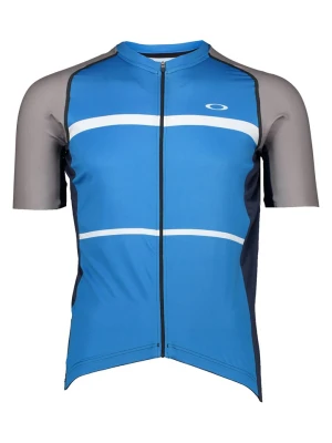Oakley Koszulka kolarska "Colorblock" w kolorze szaro-niebieskim rozmiar: XL
