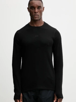 Oakley longsleeve funkcyjny z dodatkiem wełny SPRUCE kolor czarny FOA407386