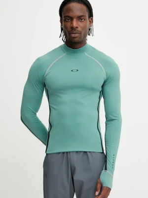 Oakley longsleeve treningowy T-shirt do pływania kolor turkusowy wzorzysty FOA406861
