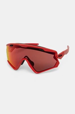 Oakley okulary przeciwsłoneczne Wind Jacket 2.0 kolor czerwony OO9418