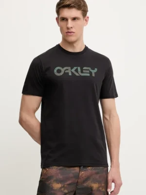 Oakley t-shirt bawełniany MARK II męski kolor czarny z nadrukiem FOA404011