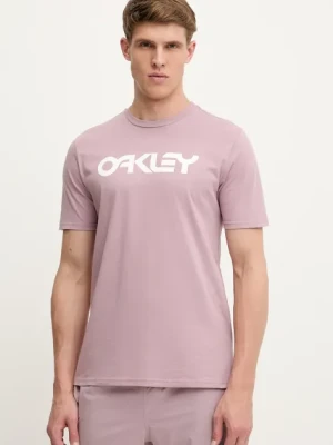 Oakley t-shirt bawełniany MARK II męski kolor różowy z nadrukiem FOA404011