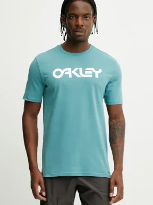 Oakley t-shirt bawełniany MARK II męski kolor zielony z nadrukiem FOA404011