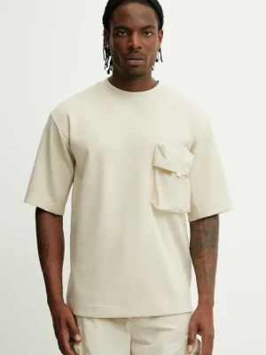 Oakley t-shirt RESERVE męski kolor beżowy gładki FOA406834