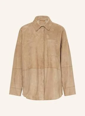 Oakwood Overjacket Ze Skóry beige