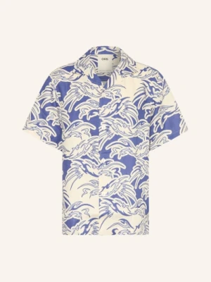 Oas Koszula Wypoczynkowa Comfort Fit Z Lnu blau