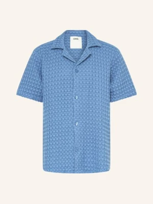 Oas Koszula Z Klapami Nearly Black Comfort Fit blau