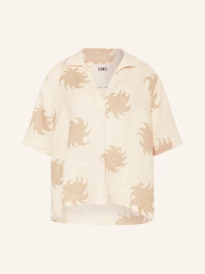 Oas Koszulka Polo Hazel Ambra Jaffa Z Lnu beige