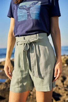 Oatley damskie szorty z domieszką lnu - Green Mountain Warehouse