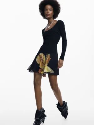 Obcisła sukienka orchidea Desigual