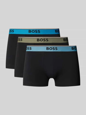 Obcisłe bokserki o kroju regular fit z mieszanki bawełny i elastanu w zestawie 3 szt. Boss