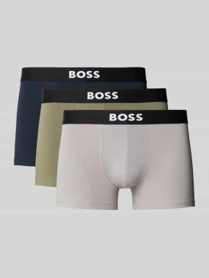Obcisłe bokserki o kroju regular fit z mieszanki bawełny i elastanu w zestawie 3 szt. Boss