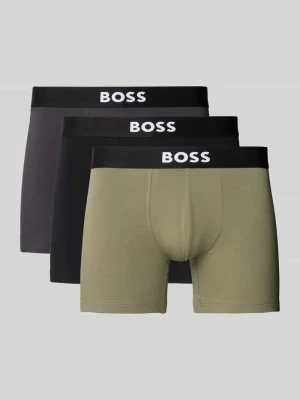 Obcisłe bokserki o kroju regular fit z mieszanki bawełny i elastanu w zestawie 3 szt. Boss