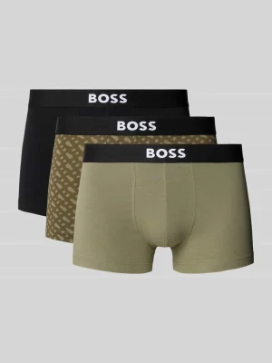Obcisłe bokserki o kroju regular fit z mieszanki bawełny i elastanu w zestawie 3 szt. Boss