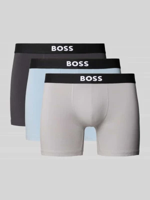 Obcisłe bokserki o kroju regular fit z mieszanki bawełny i elastanu w zestawie 3 szt. Boss