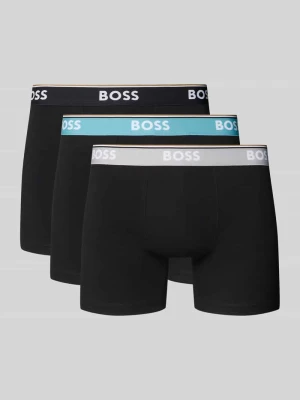 Obcisłe bokserki o kroju regular fit z mieszanki bawełny w zestawie 3 szt. Boss