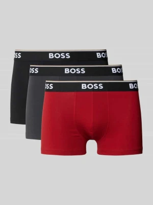 Obcisłe bokserki o kroju regular fit z mieszanki bawełny w zestawie 3 szt. Boss
