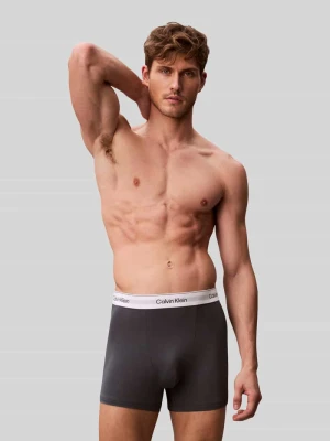 obcisłe bokserki o kroju regular fit z mieszanki bawełny w zestawie 3 szt. Calvin Klein Granatowy