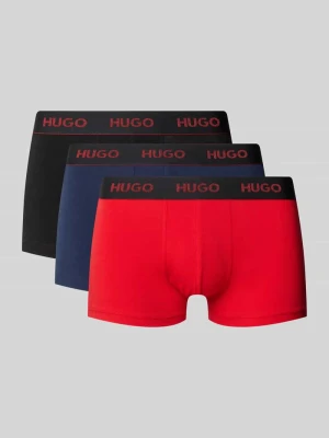 Obcisłe bokserki o kroju regular fit z mieszanki bawełny w zestawie 3 szt. HUGO