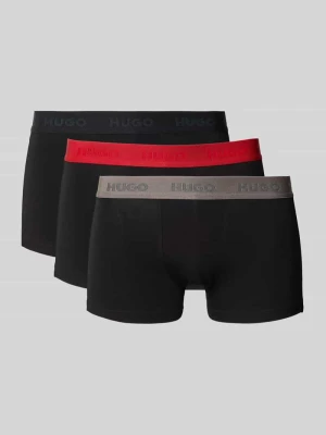 Obcisłe bokserki o kroju regular fit z mieszanki bawełny w zestawie 3 szt. HUGO