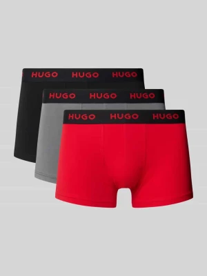 Obcisłe bokserki o kroju regular fit z mieszanki bawełny w zestawie 3 szt. HUGO