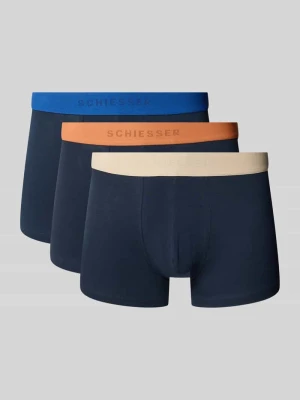 Obcisłe bokserki o kroju regular fit z mieszanki bawełny w zestawie 3 szt. Schiesser Czarny
