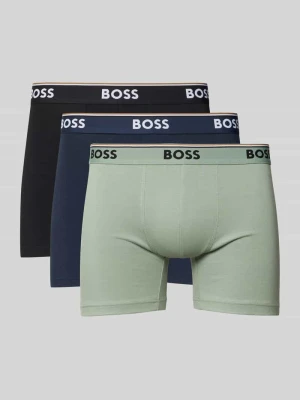 Obcisłe bokserki o kroju slim fit z mieszanki bawełny w zestawie 3 szt. Boss