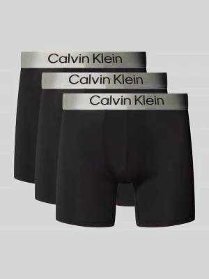 Obcisłe bokserki z elastycznym pasem z logo w zestawie 3 szt. Calvin Klein Czarny