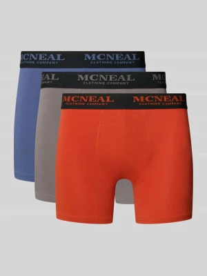 Obcisłe bokserki z elastycznym paskiem w zestaw 3 szt. MCNEAL Metaliczny czerwony