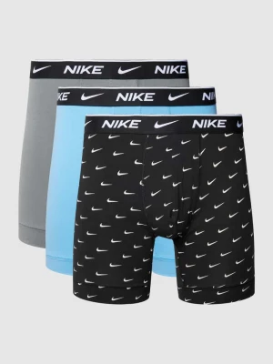 Obcisłe bokserki z elastycznym paskiem z logo w zestaw 3 szt. Nike