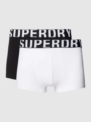Obcisłe bokserki z elastycznym paskiem z logo w zestawie 2 szt. Superdry