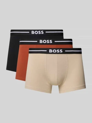Obcisłe bokserki z elastycznym paskiem z logo w zestawie 3 szt. Boss