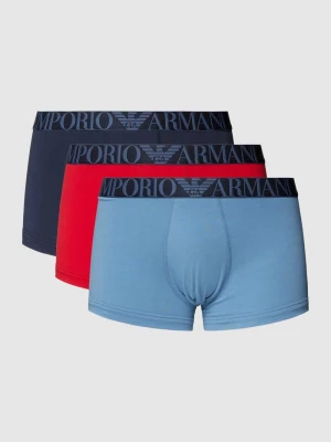 Obcisłe bokserki z elastycznym paskiem z logo w zestawie 3 szt. model ‘Fashion’ Emporio Armani
