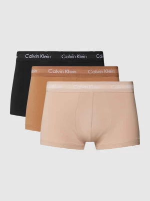 Obcisłe bokserki z elastycznym paskiem z logo w zestawie 3 szt. model ‘LOW RISE’ Calvin Klein Underwear