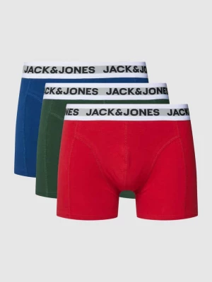 Obcisłe bokserki z elastycznym paskiem z logo w zestawie 3 szt. model ‘RIKKI’ jack & jones