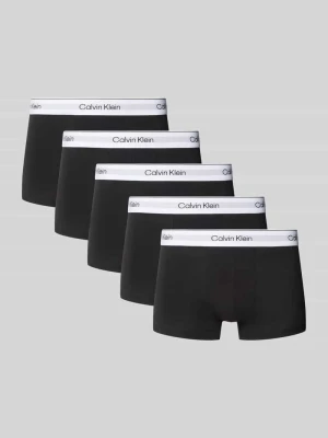 Obcisłe bokserki z elastycznym paskiem z logo w zestawie 5 szt. Calvin Klein Czarny