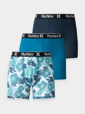 Obcisłe bokserki z krótkimi nogawkami Hurley niebieski