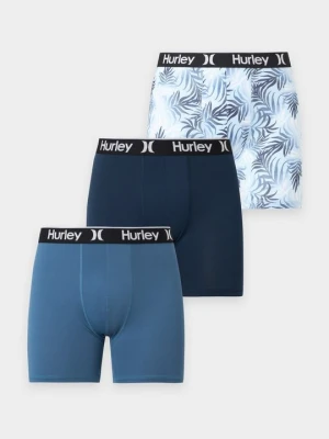 Obcisłe bokserki z krótkimi nogawkami Hurley niebieski denim