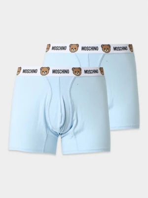 Obcisłe bokserki z krótkimi nogawkami MOSCHINO niebieski
