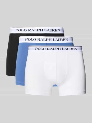 Obcisłe bokserki z mieszanka bawełny model 'CLSSIC TRUNK-3 PACK' Polo Ralph Lauren Niebieski