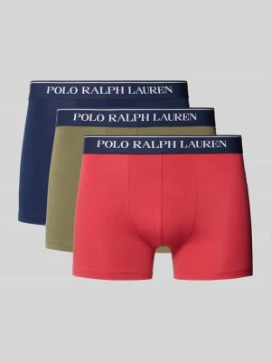 Obcisłe bokserki z mieszanka bawełny model 'CLSSIC TRUNK-3 PACK' Polo Ralph Lauren Oliwkowy