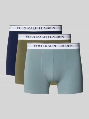 Obcisłe bokserki z mieszanka bawełny model 'CLSSIC TRUNK-3 PACK' Polo Ralph Lauren Oliwkowy