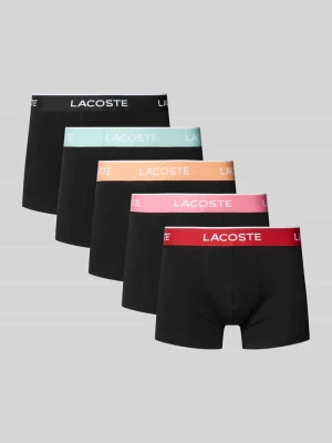 Obcisłe bokserki z mieszanka bawełny w 5‑pakiecie Lacoste Czarny