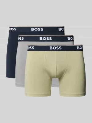 Obcisłe bokserki z mieszanka bawełny w zestaw 3 szt. Boss
