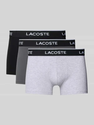Obcisłe bokserki z mieszanka bawełny w zestaw 3 szt. Lacoste Jasnoszary