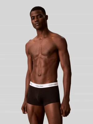 Obcisłe bokserki z mieszanka bawełny w zestaw 3 szt. model 'LOW RISE TRUNK 3PK' Calvin Klein Średnioszary