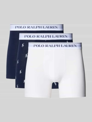 Obcisłe bokserki z mieszanka bawełny w zestaw 3 szt. Polo Ralph Lauren Ciemnoniebieski