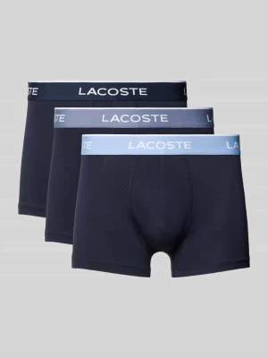 Obcisłe bokserki z mieszanki bawełny w zestaw 3 szt. Lacoste Niebieski